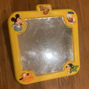 Vintage 1986 Disney Babies Mickey, Donald, Goofy Crib Mirror By ILLCO Baby Toys